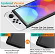 Ivoler - Protector de pantalla de vidrio templado para Nintendo Switch OLED Modelo 2021 - Pack de 4